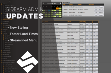 SIDEARM Admin Updates